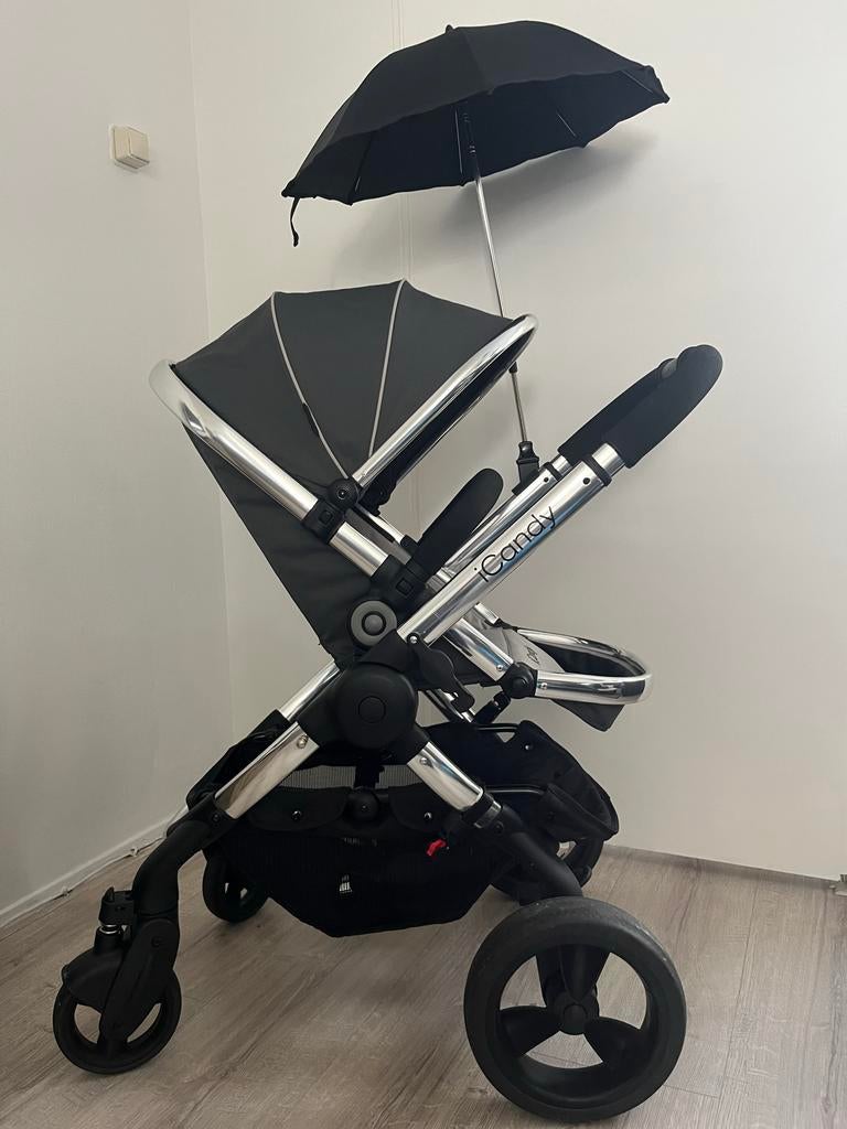 iCandy kinderwagen met parasol en voetenzak, Ophalen of Verzenden, Zo goed als nieuw, Verstelbare duwstang, Kinderwagen