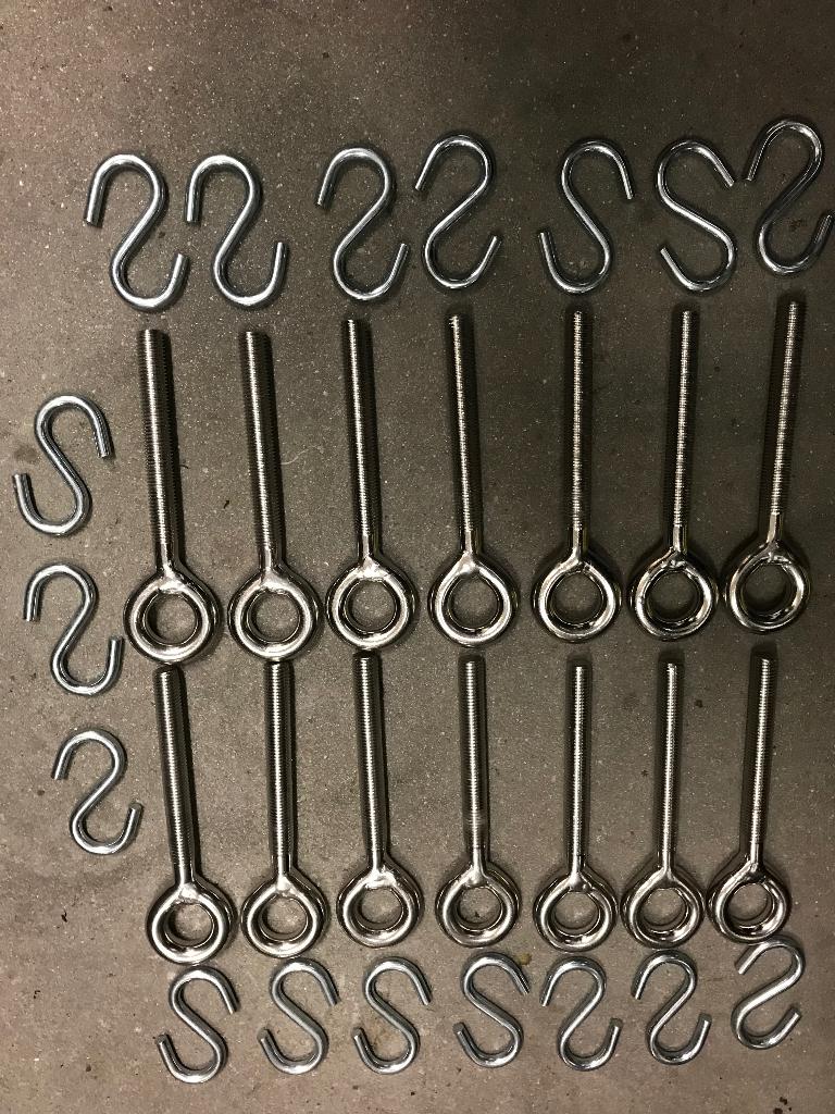 ophang oog bout schroef ketting kabel, Ophalen of Verzenden, Nieuw, 100 tot 250 mm, Bouten of Moeren