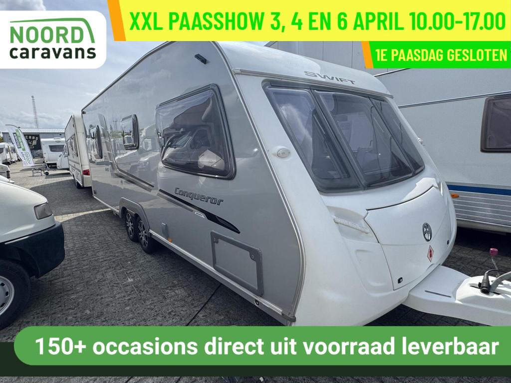 Swift Conqueror 645 ALDE KACHEL + DOUCHE + VOORTENT, Caravans en Kamperen, Caravans, Bedrijf, Swift