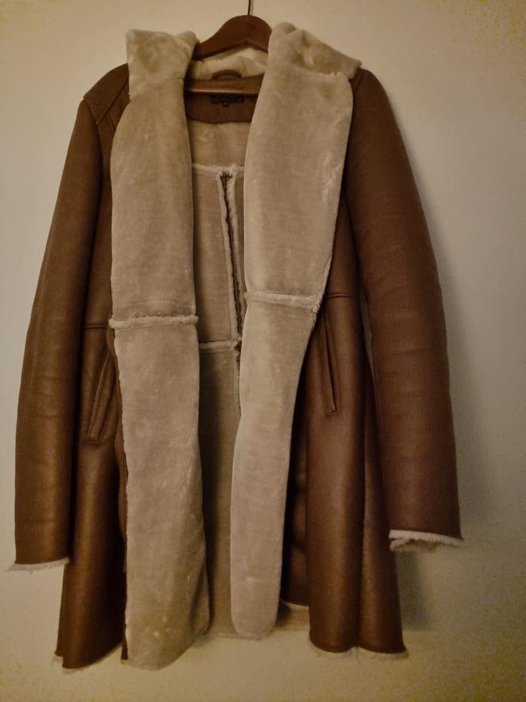 Lammy coat van Rino & Pelle - Maat 42, Kleding | Dames, Jassen | Winter, Zo goed als nieuw, Maat 42/44 (L), Bruin, Ophalen of Verzenden