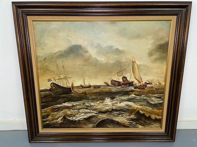 Schilderij VOC zeegezicht, Ophalen