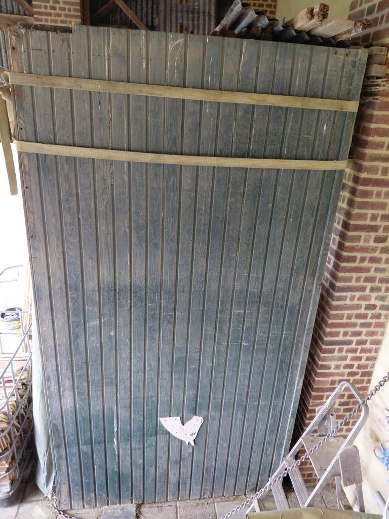 Houten poort tweedelig 174x324 cm vintage brocante, Ophalen, Gebruikt, 200 cm of meer, Hout