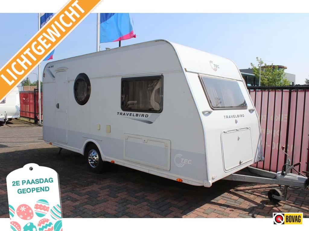 TEC Travel Bird 380 Compleet, lichtgewicht , zondag open!!, T.E.C., Bedrijf, Tot 4 meter, Dwarsbed