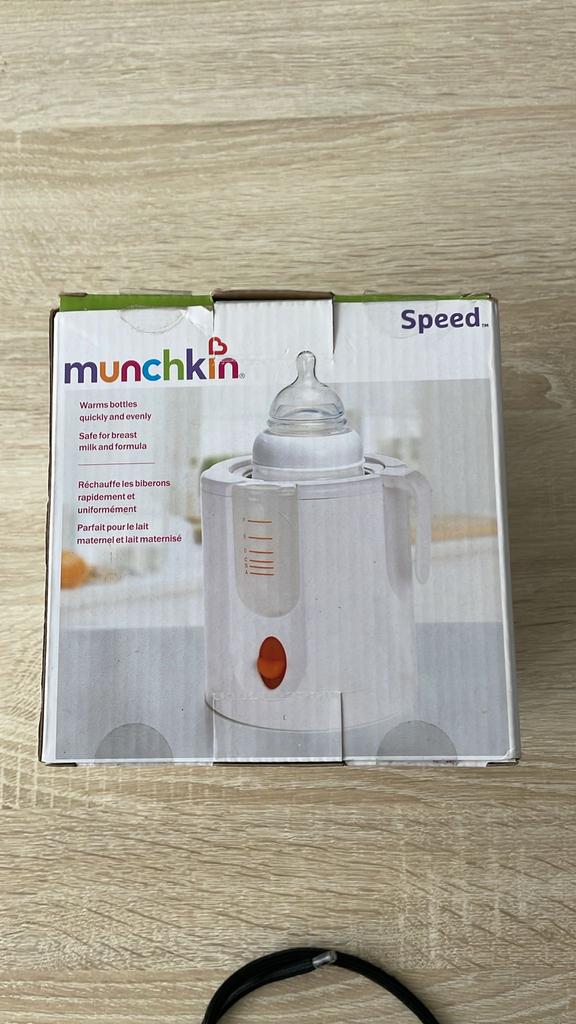 Munchkin Speed Flessenwarmer - Zo goed als nieuw, Kinderen en Baby's, Babyvoeding en Toebehoren, Zo goed als nieuw, Flessen- of potjesverwarmer