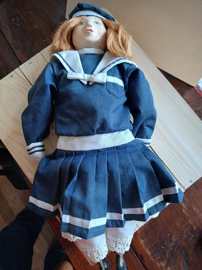 vintage porceleinen pop, Verzamelen, Poppen, Ophalen of Verzenden, Gebruikt, Pop