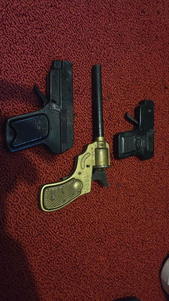 Antieke klappertjespistool, Verzamelen, Speelgoed, Gebruikt, Ophalen of Verzenden