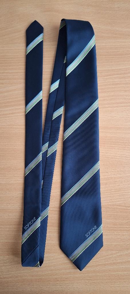 Stropdas van Philips, Softone, Donkerblauw, Blauw met Streep, Ophalen of Verzenden, Zo goed als nieuw, Blauw, Met patroon