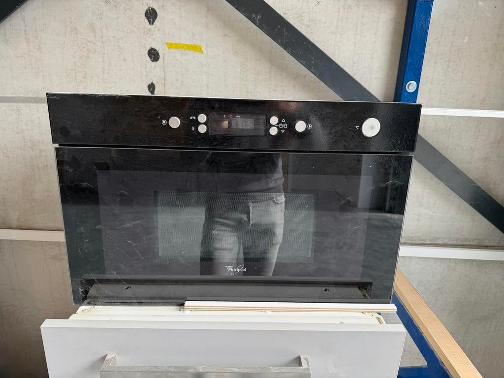Whirlpool magnetron inbouw zwart, Witgoed en Apparatuur, Magnetrons, Gebruikt, 60 cm of meer, Ophalen of Verzenden, Magnetron