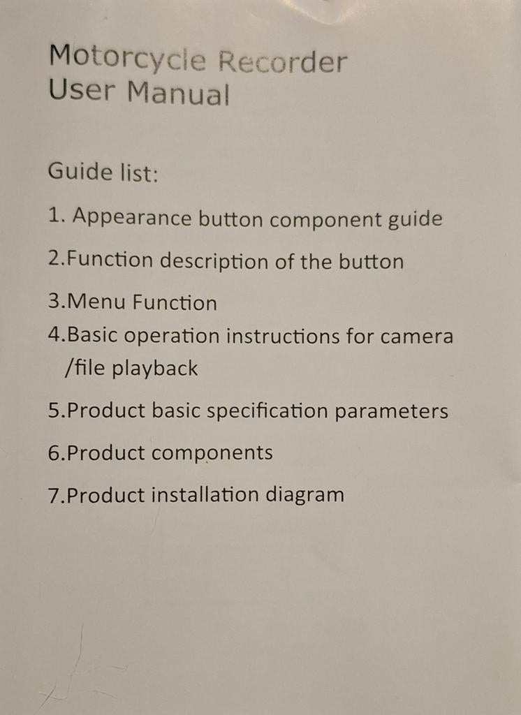 Motorfiets Recorder Spiegels met Camera Functie, Ophalen, Nieuw