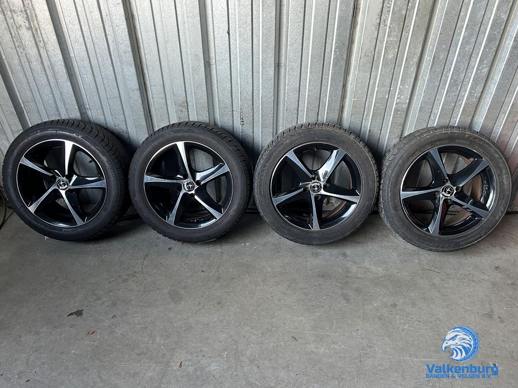 6-7mm! Mini Cooper 16 inch zwarte velgen 4x100 runflat winte, Gebruikt, -, Banden en Velgen, 195 mm