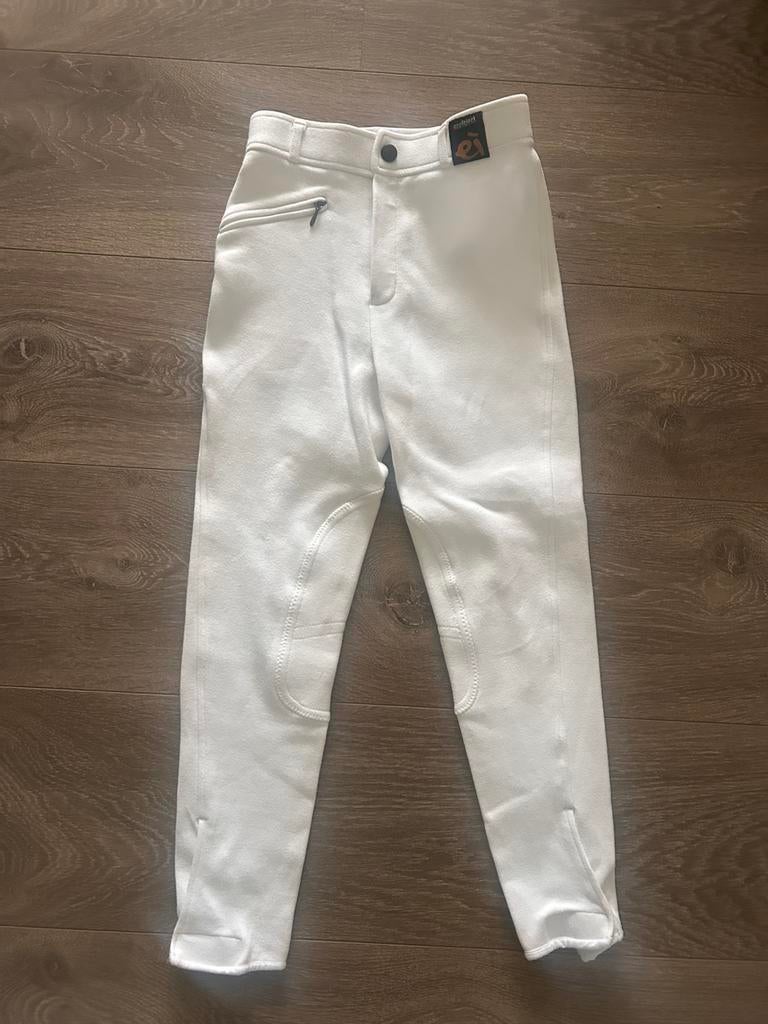 Zgan witte rijbroek Maat 134, Dieren en Toebehoren, Ophalen of Verzenden, Zo goed als nieuw, Dressuur, Onderkleding