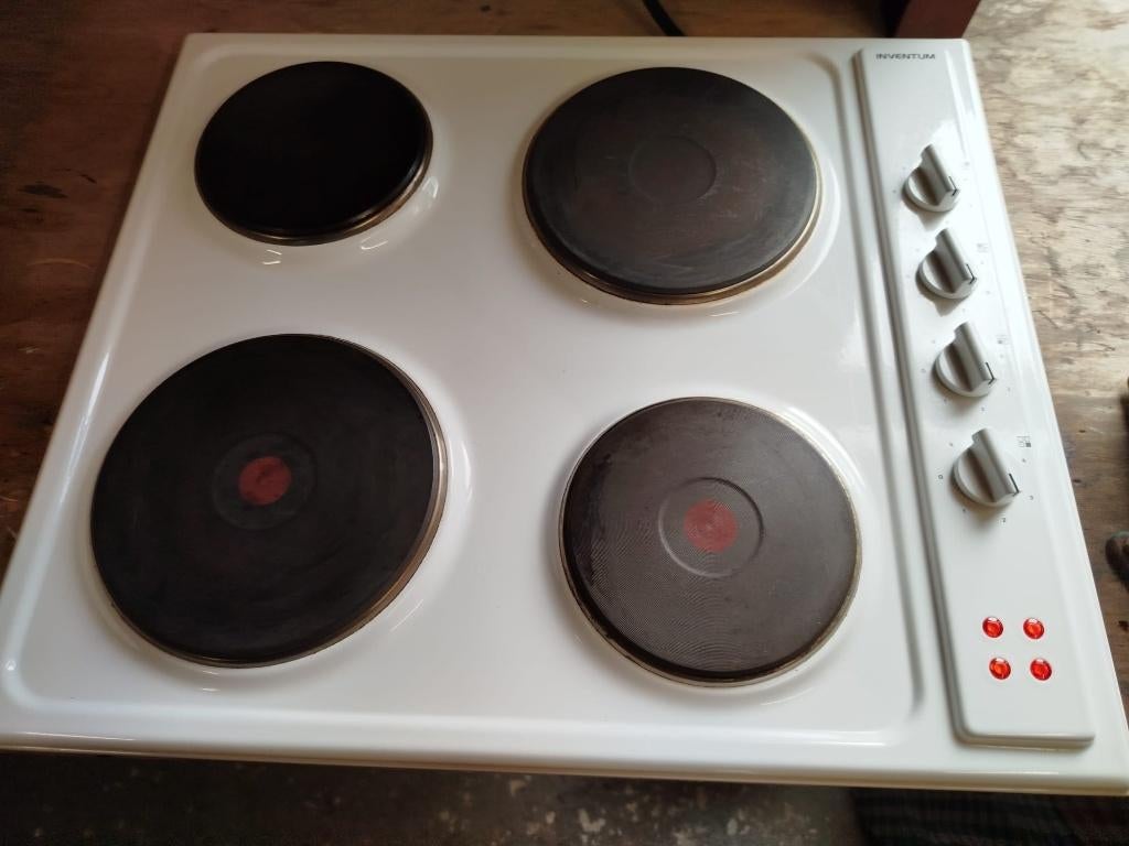Inventum elektrische vierpits kookplaat, Ophalen, Gebruikt, 4 kookzones, Vrijstaand