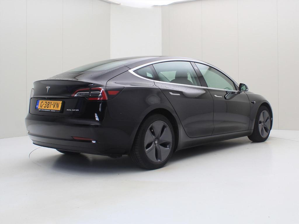 Tesla Model 3 Long-Range AWD 351pk 75 kWh 87% SoH [ AUTOPILO, Automaat, Zwart, Zwart, Origineel Nederlands