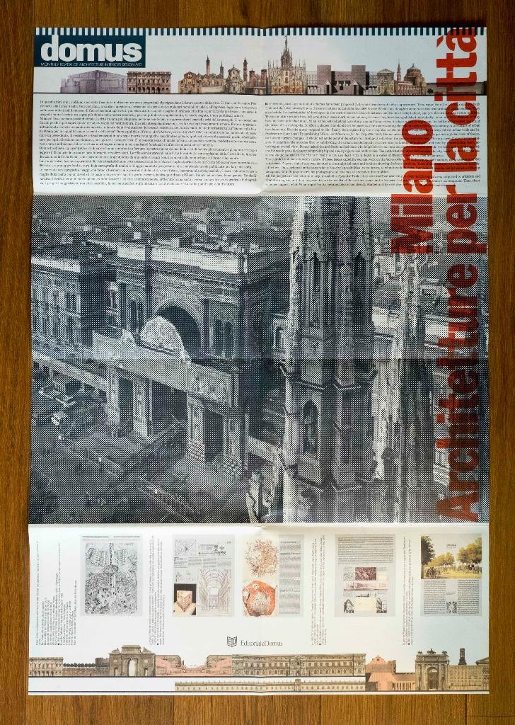 Domus Milano Architetture per la città 1980-1990 | affiche, Rechthoekig Staand, Ophalen of Verzenden, Zo goed als nieuw, A1 t/m A3