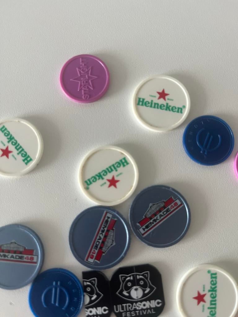 Festivalmunten / Consumptiemunten diverse festivals, Verzamelen, Overige Verzamelen, Gebruikt, Ophalen of Verzenden