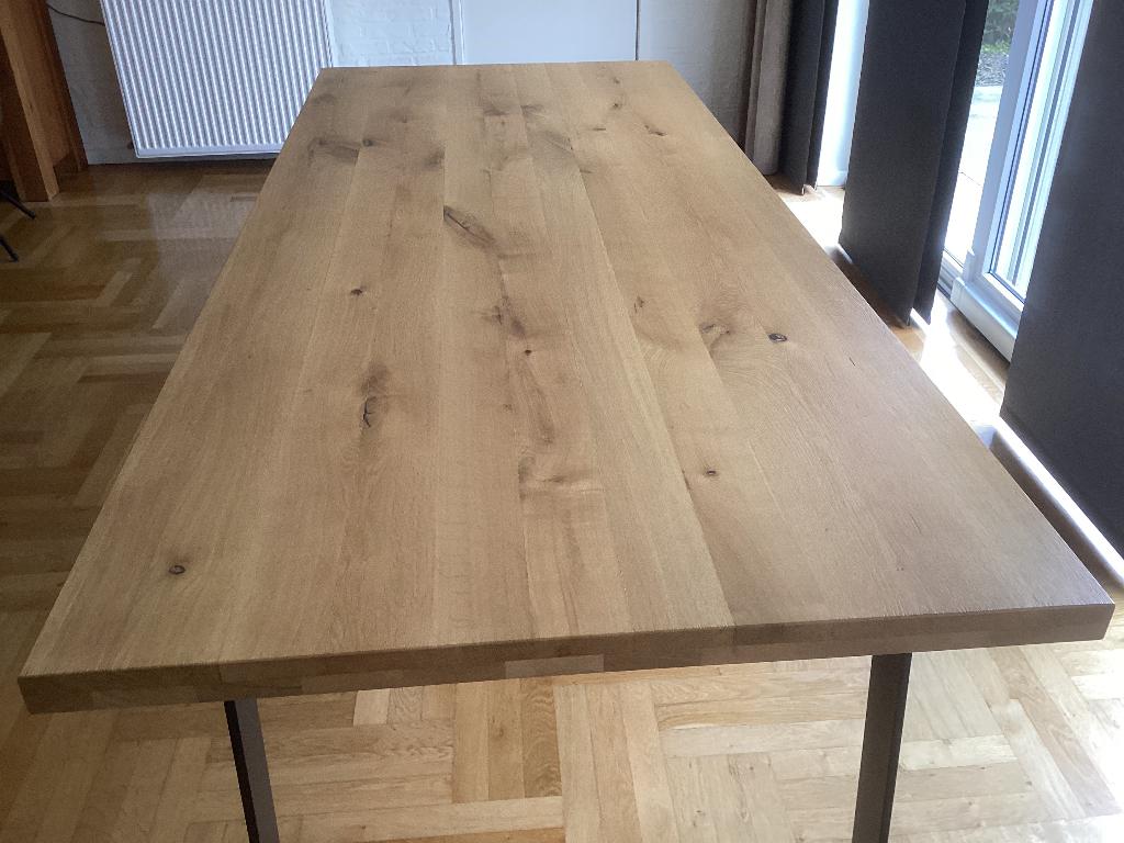 Eetkamertafel, Ophalen, Gebruikt, Eikenhout, 200 cm of meer
