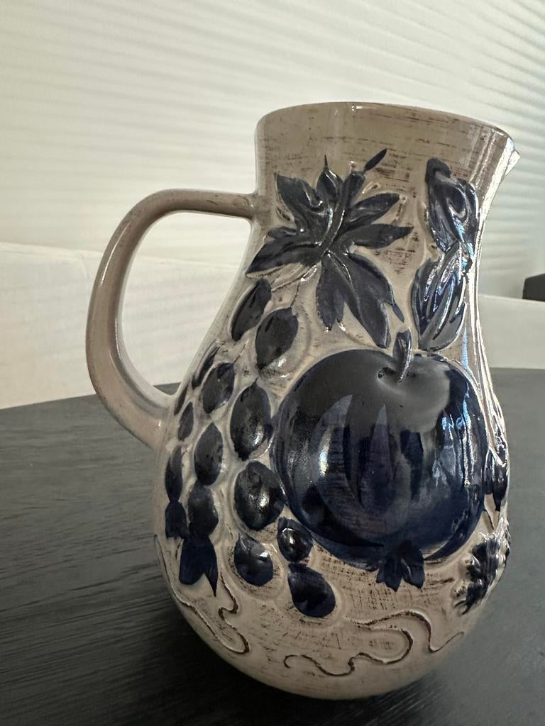 Vintage West-Germany Kan/Vaas (419-20) - Reliëf Vruchten, Antiek en Kunst, Antiek | Vazen, Ophalen