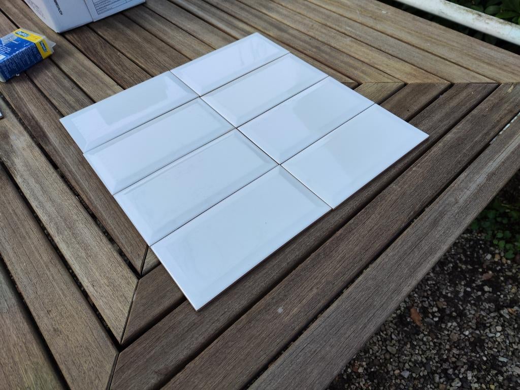 Doos metro wandtegels 10x20, Doe-het-zelf en Verbouw, Tegels, Nieuw, Minder dan 5 m², Wandtegels, Keramiek