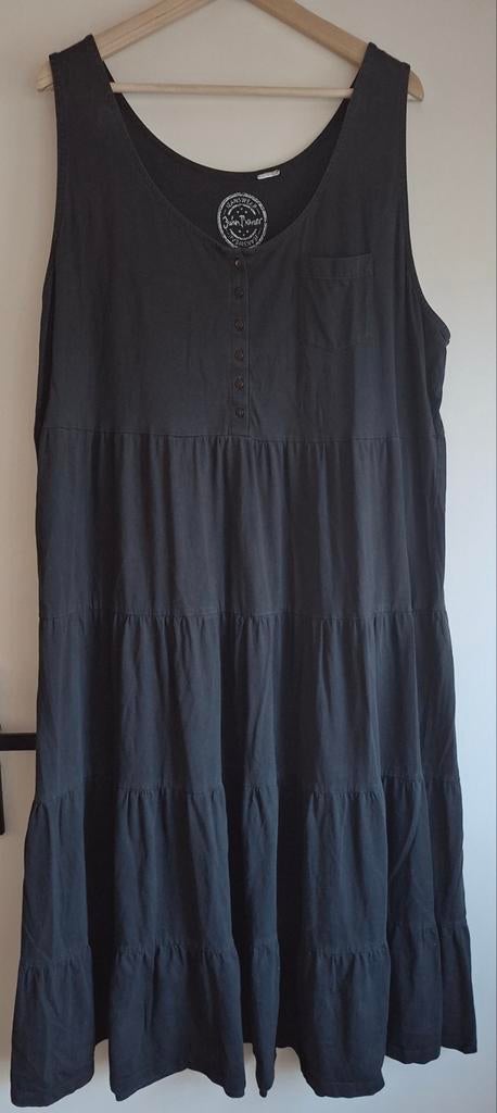 Nieuwe zwarte jurk, maat 52, met strokenrok, Ophalen of Verzenden