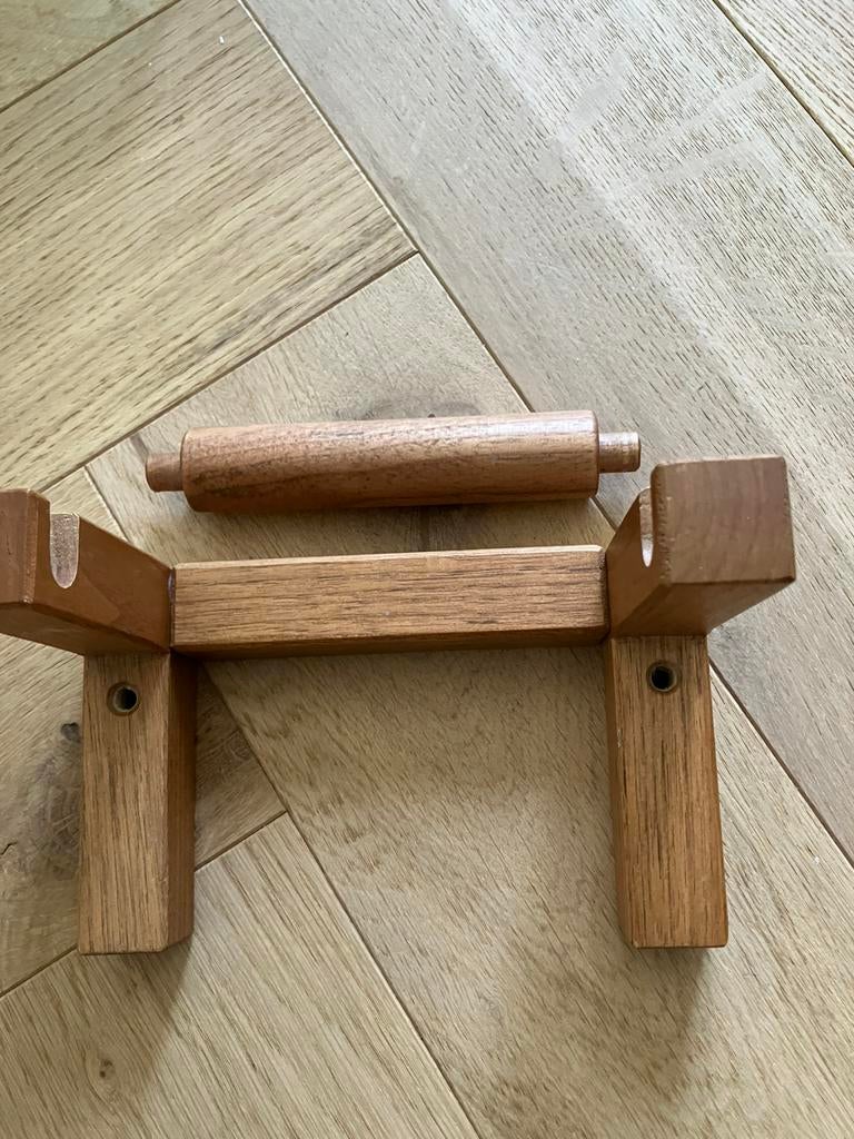Houten wc rol houder wc rolhouder toiletrolhouder hout nieuw, Ophalen of Verzenden, Nieuw