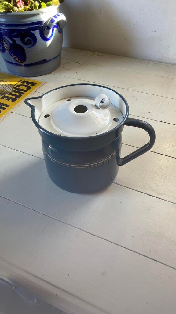 Emaille melkkoker, Antiek en Kunst, Antiek | Emaille, Ophalen of Verzenden