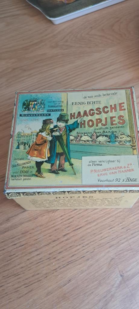 Oude Haagse Hopjes blikken doos, Ophalen of Verzenden