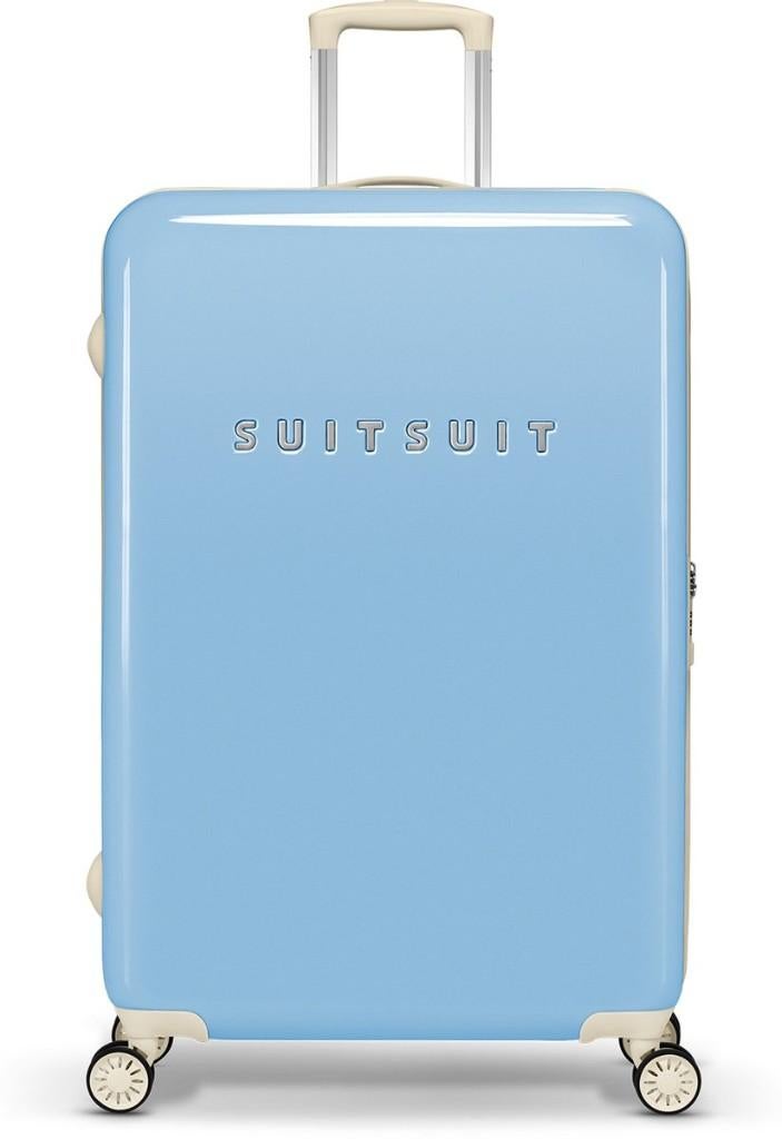 ✅ SUITSUIT Fab. Fifties Chambray Blue koffer 76 cm - NIEUW, Wieltjes, Hard kunststof, 45 tot 55 cm, Nieuw