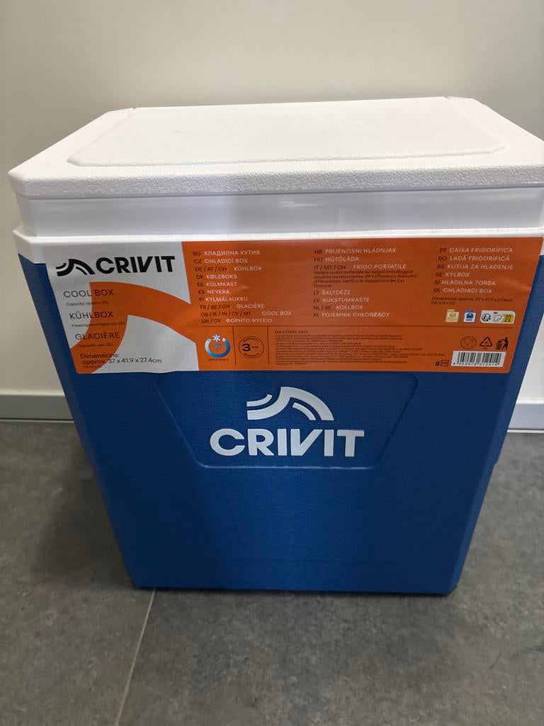 Crivit koelbox 25L, Ophalen of Verzenden, Nieuw, Koelbox, Koelelement