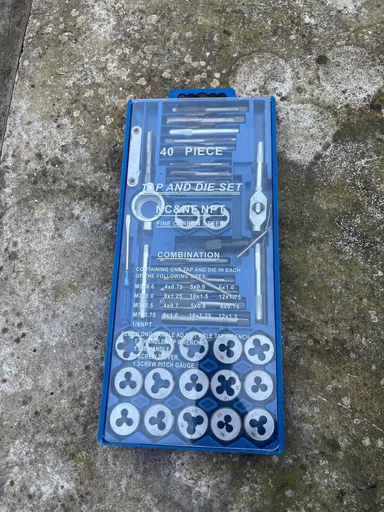 40-delige Tap- en Snijset (NC & NPT), Ophalen of Verzenden, Nieuw