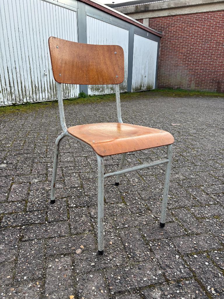 6x vintage schoolstoelen, Ophalen