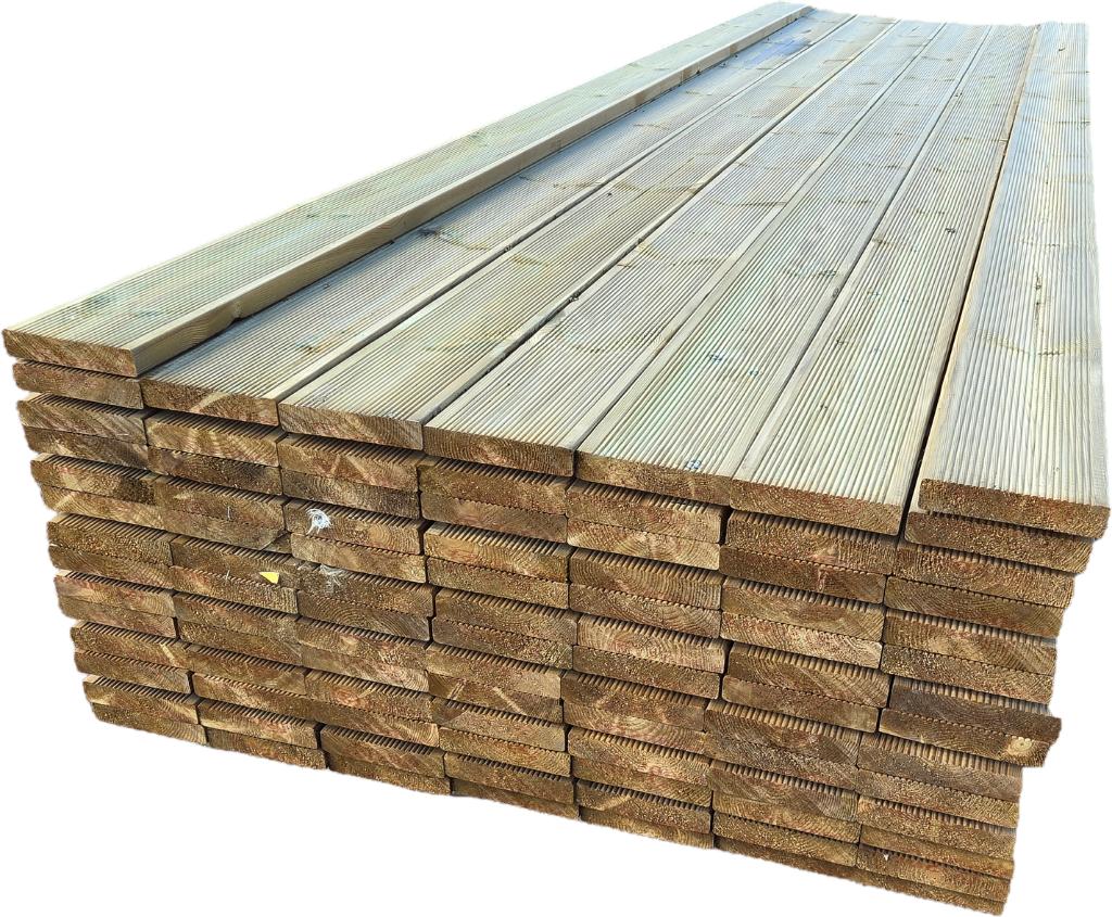 Vlonderplanken 28x145 mm - geïmpregneerd, Ophalen, Nieuw, Hout