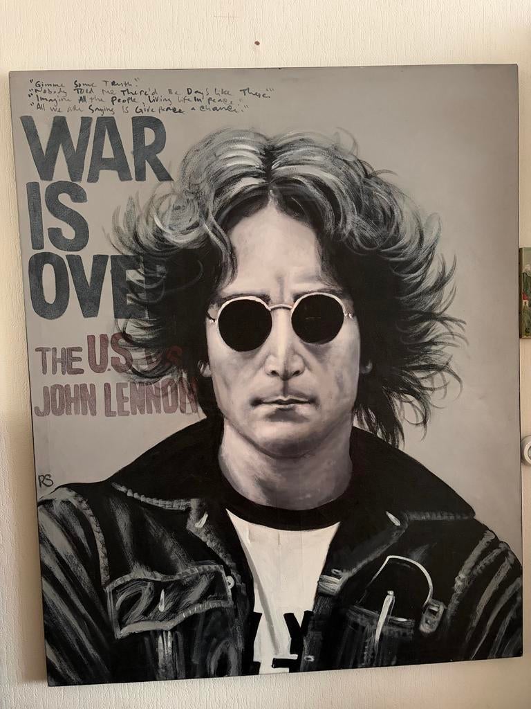 Groot schilderij John Lennon 130 x 160, Ophalen