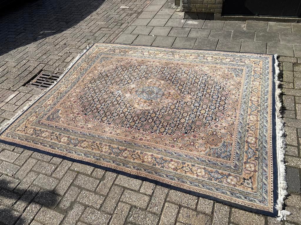 Prachtig Perzisch tapijt handgeknoopt - 2.00x2.50m, Ophalen, Gebruikt, Blauw, 200 cm of meer