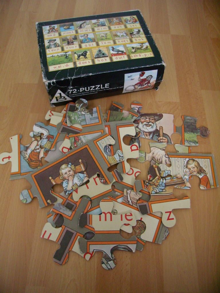 (leesplank) Puzzel Aap-Noot-Mies, Ophalen of Verzenden, Minder dan 500 stukjes, Gebruikt, Legpuzzel