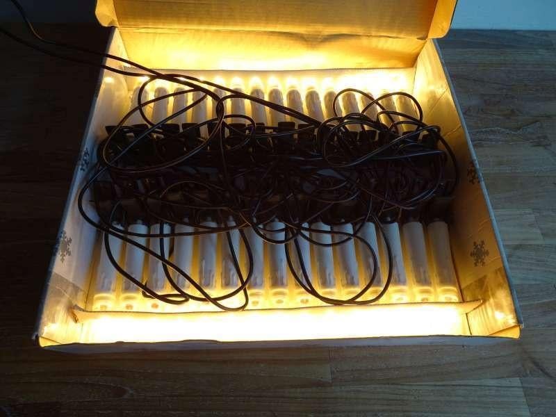 Oude kerstverlichting buiten 30 kaarslampjes Gamma kerst, Ophalen of Verzenden, Zo goed als nieuw