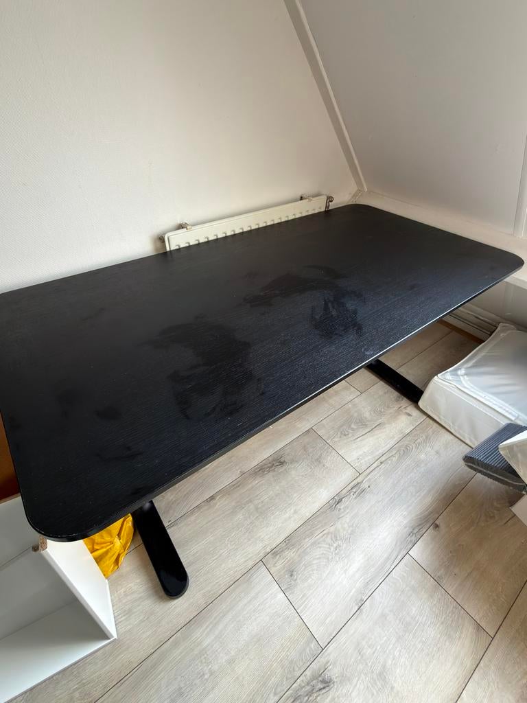 IKEA Bekant bureau 160x80 cm - Zwart, Ophalen of Verzenden, Gebruikt