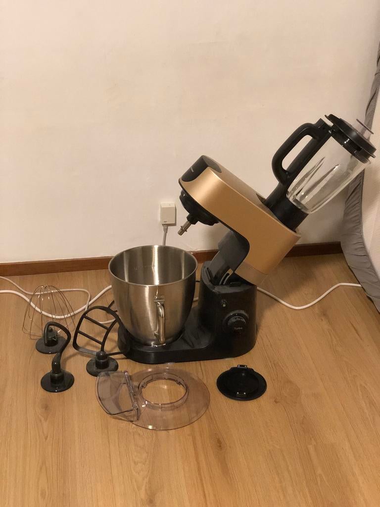 SilverCrest Keukenmachine met Blender - Goud/Zwart, Gebruikt, Ophalen of Verzenden, Vaatwasserbestendig, 3 snelheden of meer