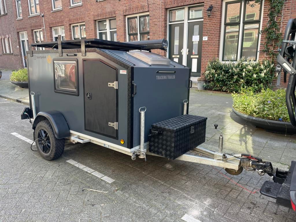 Tracking trailer , square drop trailer, mini caravan, Ophalen, Zo goed als nieuw