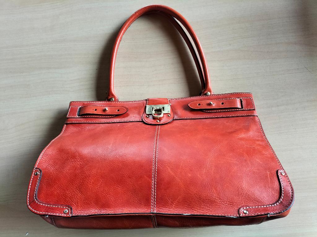 Leren handtas van Liz Claiborne, Sieraden, Tassen en Uiterlijk, Tassen | Damestassen, Verzenden, Gebruikt, Rood, Handtas