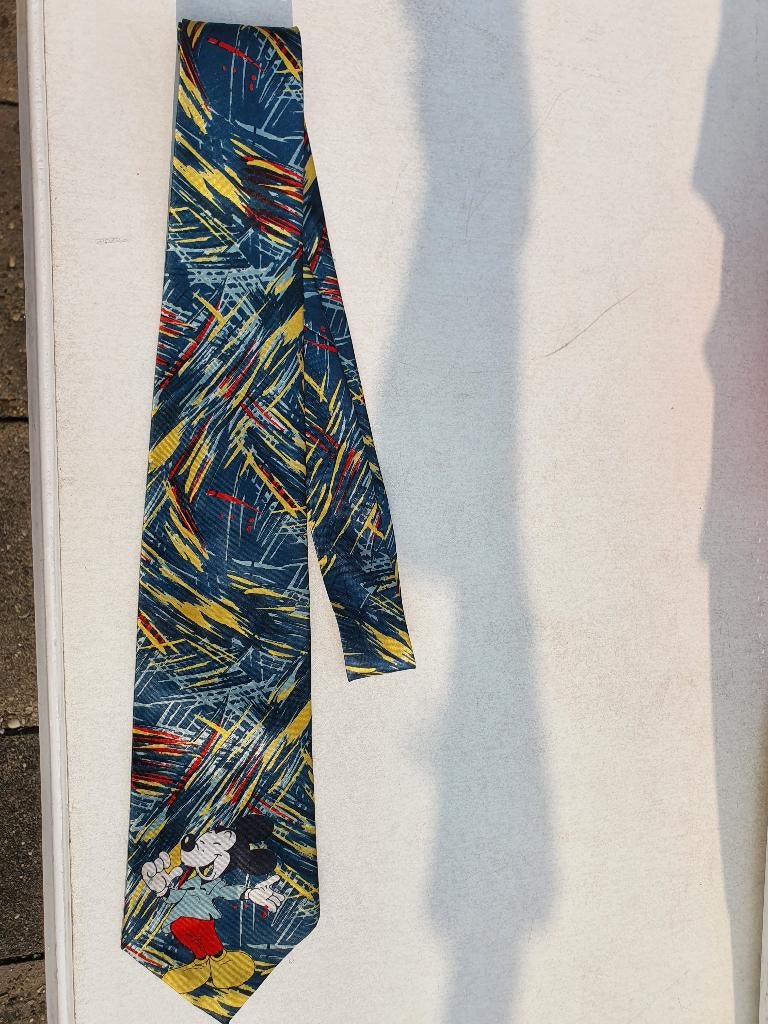 Vintage Mickey Mouse Stropdas | Retro 90s | Disney | Uniek, Ophalen of Verzenden, Mickey Mouse, Kleding of Textiel