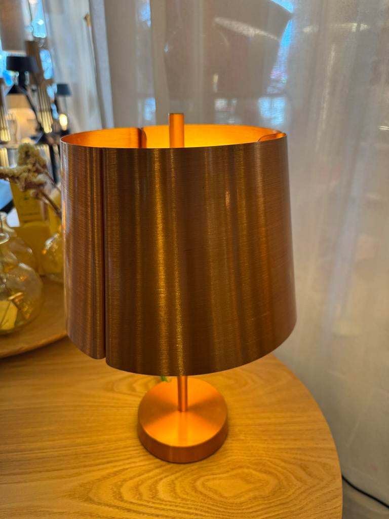 Wastberg Lindvall Tafellamp Koper met Groen Snoer, Huis en Inrichting, Ophalen of Verzenden, Zo goed als nieuw, Metaal, Minder dan 50 cm