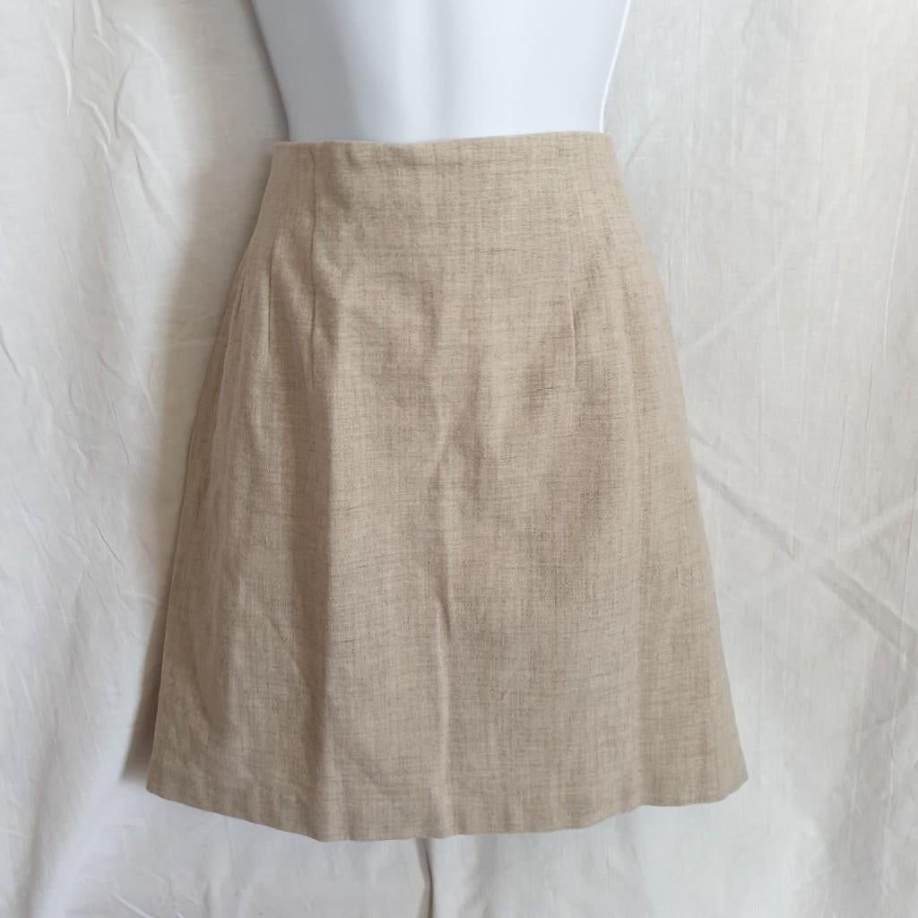 Nette grijze rok. Mt 40. Merk Q-Line, Maat 38/40 (M), ., Beige, Ophalen of Verzenden