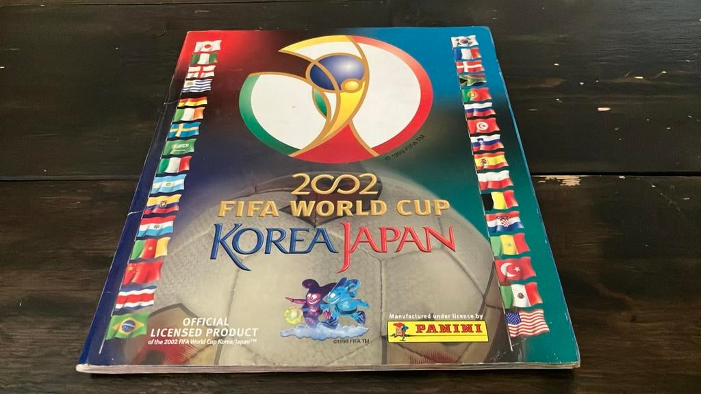 Panini album WK 2002 Korea Japan compleet op 8 stickers na, Ophalen of Verzenden, Zo goed als nieuw, Buitenlandse clubs, Poster, Plaatje of Sticker