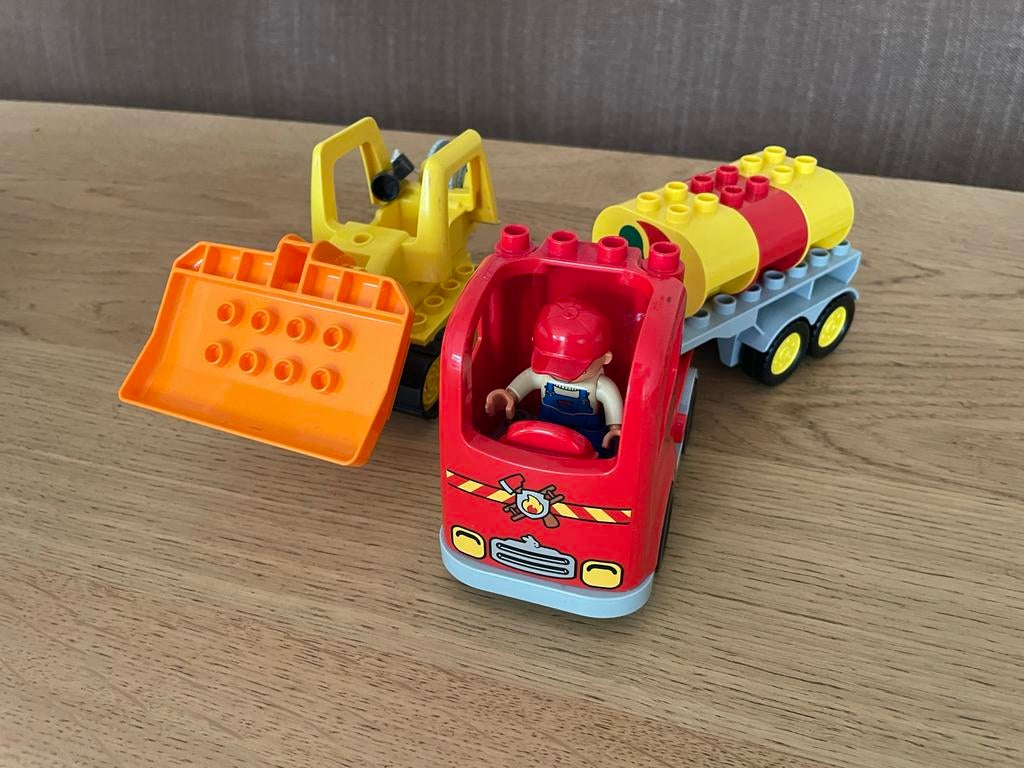 Duplo Tankwagen en Schovel Set, Ophalen of Verzenden, Gebruikt, Complete set, Duplo