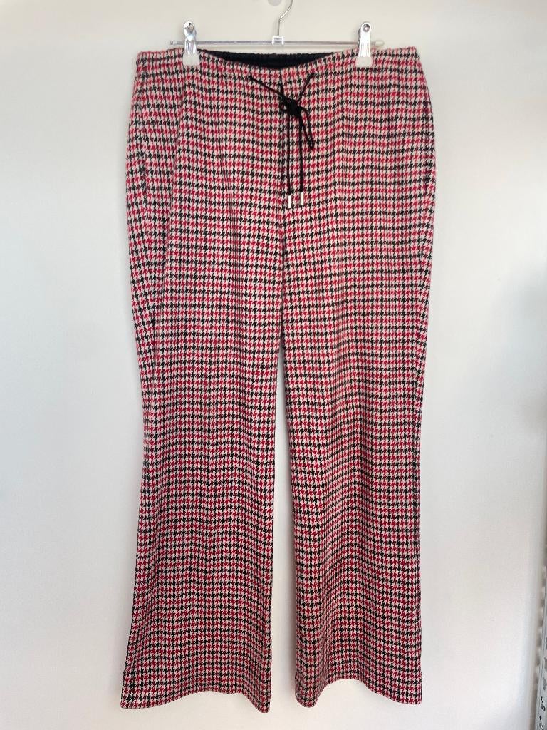 Graumann pantalon maat L pied-de-poule rood wit pantalon, Maat 38/40 (M), Ordrup Jagtvej 91 2920 Charlottenlund Denmark, Zo goed als nieuw