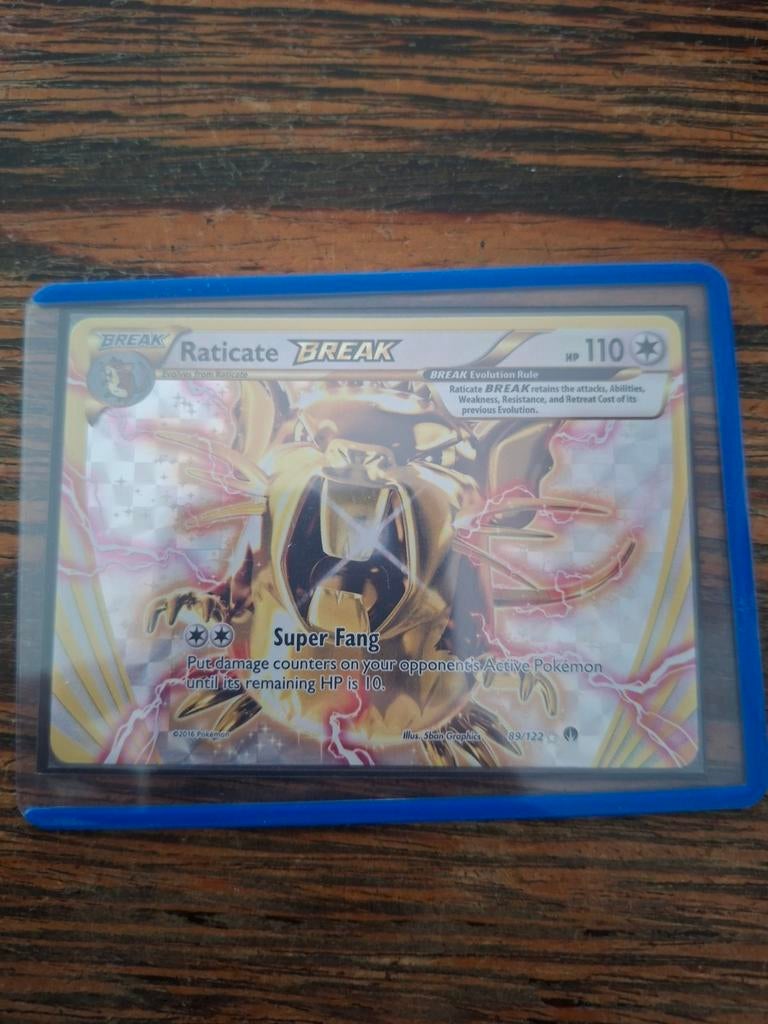 Raticate BREAK Pokemon 89/122, Ophalen of Verzenden, Zo goed als nieuw, Losse kaart, Foil