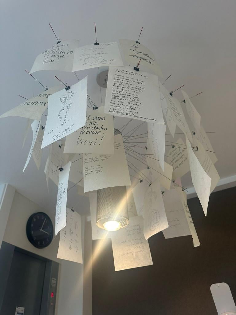 Ingo Maurer Zettel’z 5 design hanglamp, Ophalen, Zo goed als nieuw, Overige materialen, 75 cm of meer