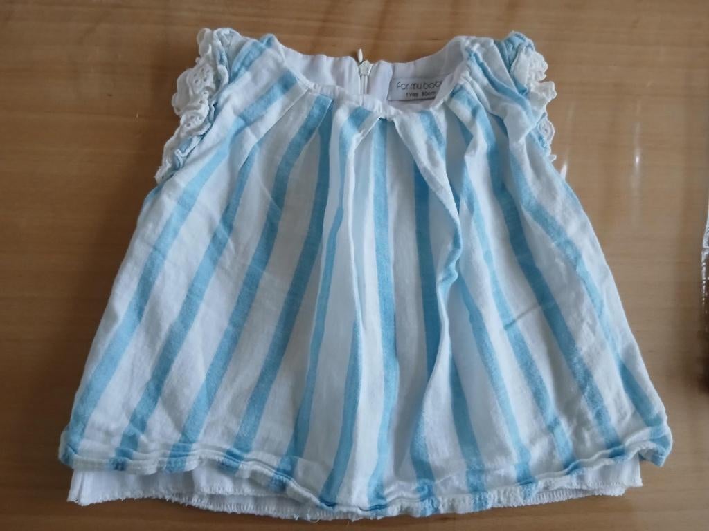 MOOI blauw met wit gestreept zomer shirt, Meisje, Ophalen of Verzenden, Zo goed als nieuw, FOR MY BABY