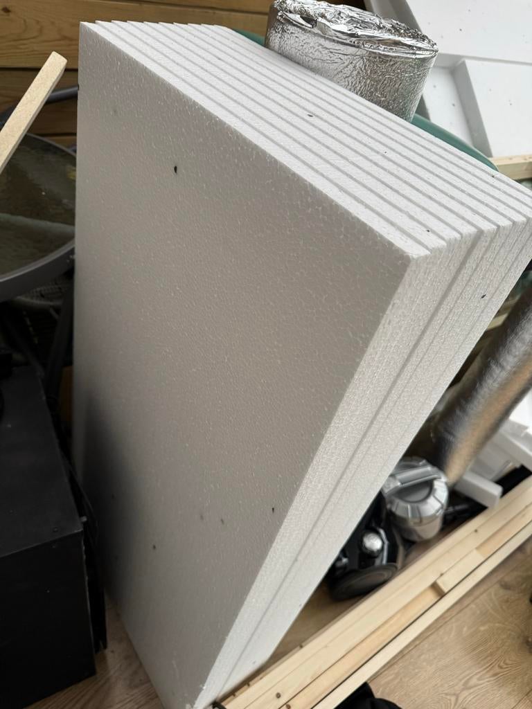 Piepschuim isolatieplaten (Tempex), Doe-het-zelf en Verbouw, Isolatie en Afdichting, Ophalen, 4 tot 8 cm, Gebruikt, 5 tot 10 m²
