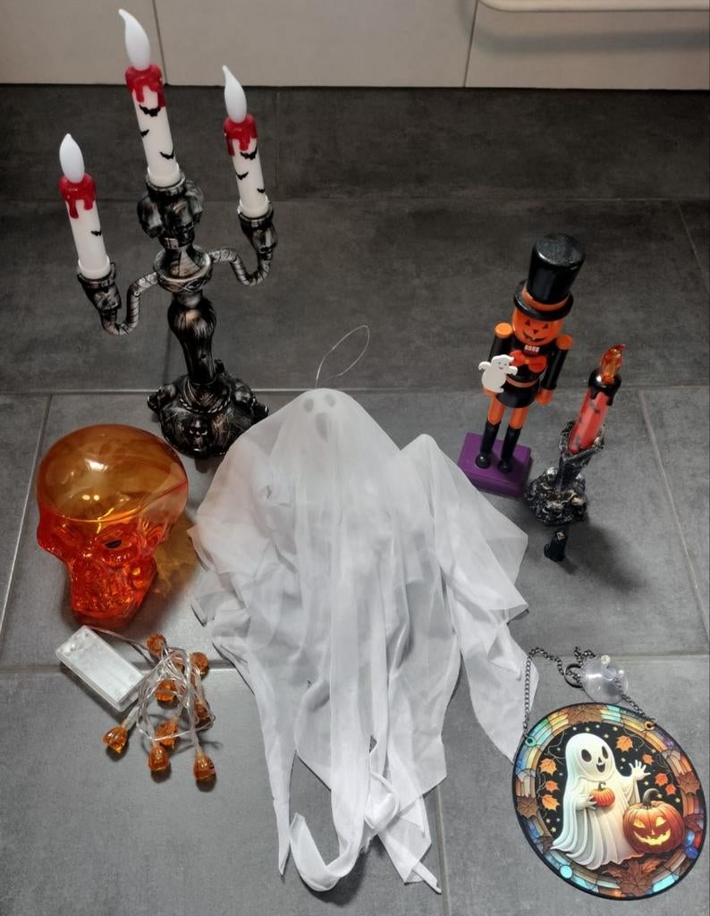 HALLOWEEN SPULLETJES, Ophalen of Verzenden, Zo goed als nieuw, Versiering, Halloween of Griezel